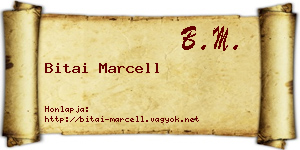 Bitai Marcell névjegykártya